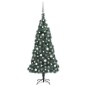 Künstlicher Weihnachtsbaum LEDs & Kugeln Grün 150 cm PVC & PE Künstlicher Weihnachtsbaum LEDs & Kugeln Grün 150 cm PVC & PE