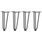 vidaXL Haarnadelbeine 4 Stk. Anthrazit 30 cm Massivstahl vidaXL Haarnadelbeine 4 Stk. Anthrazit 30 cm Massivstahl