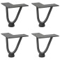 vidaXL Haarnadelbeine 4 Stk. Anthrazit 10 cm Massivstahl vidaXL Haarnadelbeine 4 Stk. Anthrazit 10 cm Massivstahl