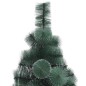 Künstlicher Weihnachtsbaum LEDs & Kugeln Grün 150 cm PVC & PE Künstlicher Weihnachtsbaum LEDs & Kugeln Grün 150 cm PVC & PE