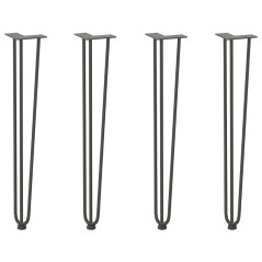 vidaXL Haarnadelbeine 4 Stk. Anthrazit 72 cm Massivstahl
