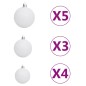 Künstlicher Weihnachtsbaum LEDs & Kugeln Grün 150 cm PVC & PE Künstlicher Weihnachtsbaum LEDs & Kugeln Grün 150 cm PVC & PE