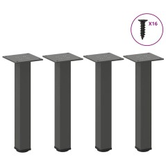 vidaXL Couchtischbeine 4 Stk. Anthrazit 30-32 cm Stahl