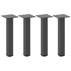 vidaXL Couchtischbeine 4 Stk. Anthrazit 30-32 cm Stahl
