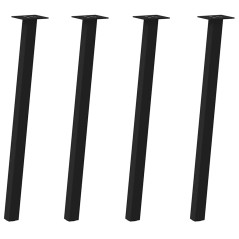 vidaXL Couchtischbeine 4 Stk. Schwarz 72 cm Stahl