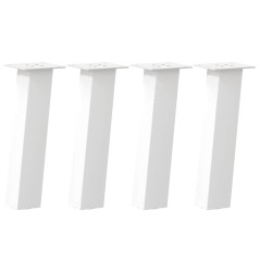 vidaXL Couchtischbeine 4 Stk. Weiß 42 cm Stahl