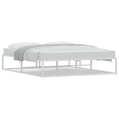 vidaXL Bettgestell ohne Matratze Weiß 160x200 cm Metall