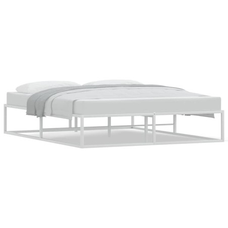 vidaXL Bettgestell ohne Matratze Weiß 160x200 cm Metall