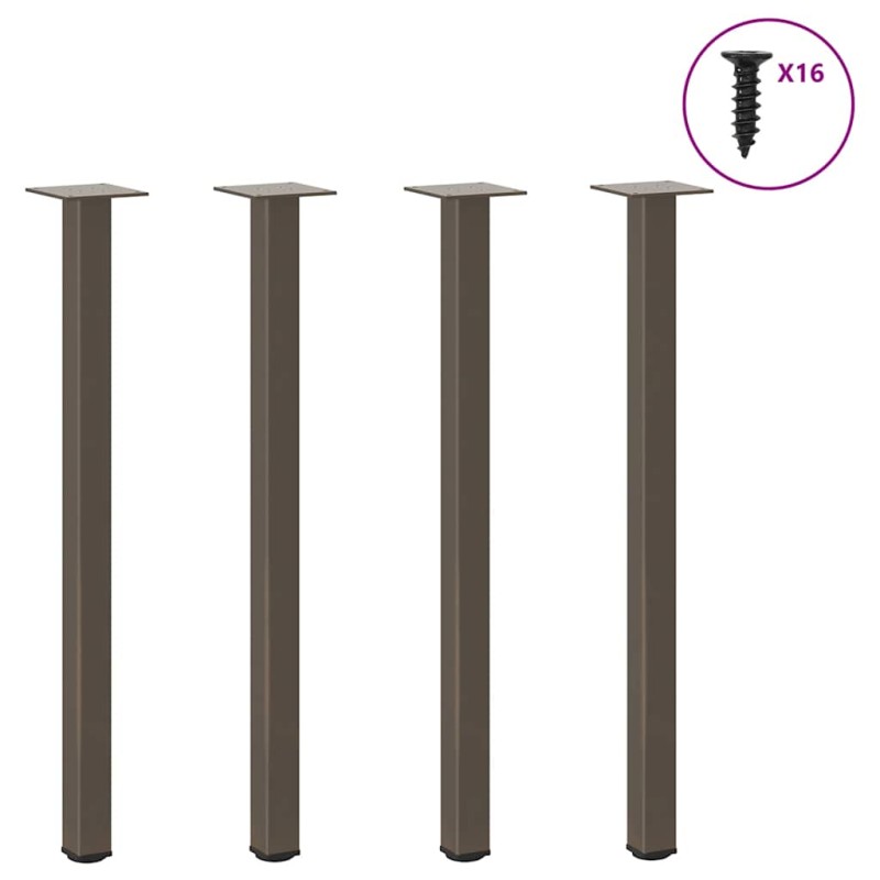 vidaXL Couchtischbeine 4 Stk. Naturstahl 72-74 cm Stahl vidaXL Couchtischbeine 4 Stk. Naturstahl 72-74 cm Stahl