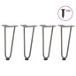 vidaXL Haarnadelbeine 4 Stk. Naturstahl 30 cm Massivstahl vidaXL Haarnadelbeine 4 Stk. Naturstahl 30 cm Massivstahl