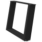 vidaXL Couchtischbeine U-Form 2 Stk. Schwarz 60x(42-43) cm Stahl vidaXL Couchtischbeine U-Form 2 Stk. Schwarz 60x(42-43) cm Stahl