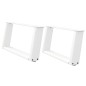 vidaXL Couchtischbeine U-Form 2 Stk. Weiß 60x(30-31) cm Stahl vidaXL Couchtischbeine U-Form 2 Stk. Weiß 60x(30-31) cm Stahl