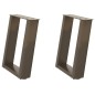 vidaXL Couchtischbeine U-Form 2 Stk. Naturstahl 38x(42-43) cm Stahl vidaXL Couchtischbeine U-Form 2 Stk. Naturstahl 38x(42-43) cm Stahl