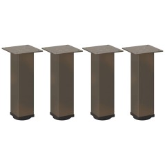 vidaXL Couchtischbeine 4 Stk. Naturstahl 42-44 cm Stahl