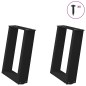 vidaXL Couchtischbeine U-Form 2 Stk. Schwarz 28x(42-43) cm Stahl vidaXL Couchtischbeine U-Form 2 Stk. Schwarz 28x(42-43) cm Stahl
