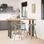 vidaXL Bartisch Hellbraun 180x80x112 cm Massivholz Eiche Rechteckig vidaXL Bartisch Hellbraun 180x80x112 cm Massivholz Eiche Rechteckig