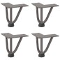 vidaXL Haarnadelbeine 4 Stk. Naturstahl 10 cm Massivstahl vidaXL Haarnadelbeine 4 Stk. Naturstahl 10 cm Massivstahl