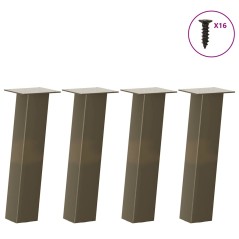 vidaXL Couchtischbeine 4 Stk. Naturstahl 30 cm Stahl