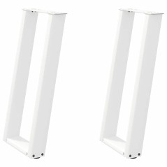 vidaXL Konsolentischbeine U-Form 2 Stk. Weiß 28x(72-73) cm Stahl