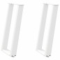 vidaXL Konsolentischbeine U-Form 2 Stk. Weiß 28x(72-73) cm Stahl vidaXL Konsolentischbeine U-Form 2 Stk. Weiß 28x(72-73) cm Stahl