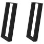 vidaXL Konsolentischbeine U-Form 2 Stk. Schwarz 38x(72-73) cm Stahl