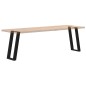 vidaXL Konsolentischbeine U-Form 2 Stk. Schwarz 38x(72-73) cm Stahl