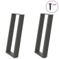 vidaXL Konsolentischbeine U-Form 2 Stk. Anthrazit 38x(72-73) cm Stahl vidaXL Konsolentischbeine U-Form 2 Stk. Anthrazit 38x(72-73) cm Stahl