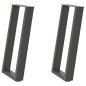 vidaXL Konsolentischbeine U-Form 2 Stk. Anthrazit 38x(72-73) cm Stahl vidaXL Konsolentischbeine U-Form 2 Stk. Anthrazit 38x(72-73) cm Stahl