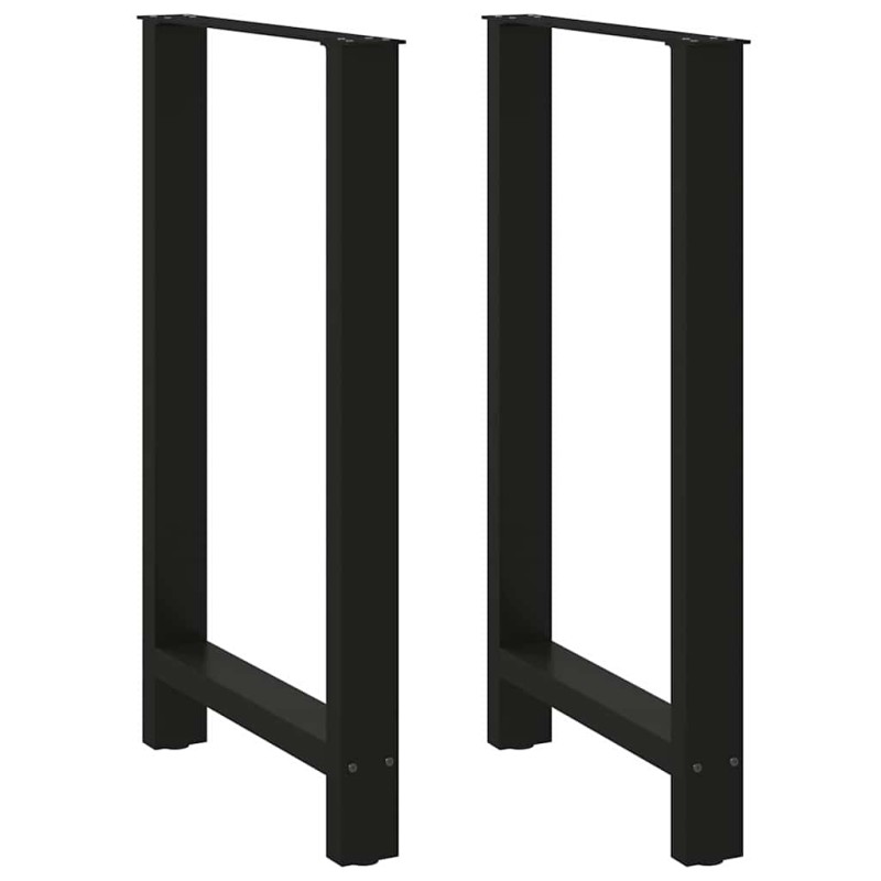 vidaXL Couchtischbeine Schwarz 2 Stk. 60x(100-101) cm Stahl vidaXL Couchtischbeine Schwarz 2 Stk. 60x(100-101) cm Stahl