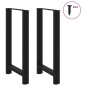 vidaXL Couchtischbeine Schwarz 2 Stk. 60x(100-101) cm Stahl vidaXL Couchtischbeine Schwarz 2 Stk. 60x(100-101) cm Stahl