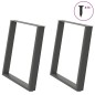 vidaXL Esstischbeine U-Form 2 Stk. Anthrazit 70x(72-73) cm Stahl vidaXL Esstischbeine U-Form 2 Stk. Anthrazit 70x(72-73) cm Stahl