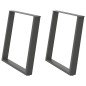 vidaXL Esstischbeine U-Form 2 Stk. Anthrazit 70x(72-73) cm Stahl vidaXL Esstischbeine U-Form 2 Stk. Anthrazit 70x(72-73) cm Stahl