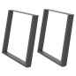 vidaXL Esstischbeine U-Form 2 Stk. Anthrazit 100x(72-73) cm Stahl vidaXL Esstischbeine U-Form 2 Stk. Anthrazit 100x(72-73) cm Stahl