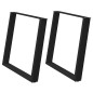 vidaXL Esstischbeine U-Form 2 Stk. Schwarz 100x(72-73) cm Stahl vidaXL Esstischbeine U-Form 2 Stk. Schwarz 100x(72-73) cm Stahl