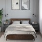 vidaXL Nachttische 2 Stk. Grau Sonoma 40x31x50 cm Holzwerkstoff Metall vidaXL Nachttische 2 Stk. Grau Sonoma 40x31x50 cm Holzwerkstoff Metall
