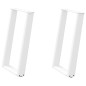 vidaXL Esstischbeine U-Form 2 Stk. Weiß 60x(72-73) cm Stahl vidaXL Esstischbeine U-Form 2 Stk. Weiß 60x(72-73) cm Stahl