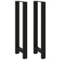 vidaXL Couchtischbeine Schwarz 2 Stk. 50x(110-111) cm Stahl vidaXL Couchtischbeine Schwarz 2 Stk. 50x(110-111) cm Stahl