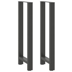 vidaXL Couchtischbeine Anthrazit 2 Stk. 40x(110-111) cm Stahl