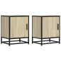 vidaXL Nachttische 2 Stk. Sonoma-Eiche 40x31x50cm Holzwerkstoff Metall vidaXL Nachttische 2 Stk. Sonoma-Eiche 40x31x50cm Holzwerkstoff Metall