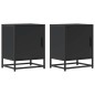 vidaXL Nachttische 2 Stk. Schwarz 40x31x50 cm Holzwerkstoff und Metall vidaXL Nachttische 2 Stk. Schwarz 40x31x50 cm Holzwerkstoff und Metall