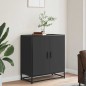 vidaXL Sideboard Schwarz 68x35x76 cm Holzwerkstoff und Metall vidaXL Sideboard Schwarz 68x35x76 cm Holzwerkstoff und Metall