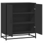vidaXL Sideboard Schwarz 68x35x76 cm Holzwerkstoff und Metall vidaXL Sideboard Schwarz 68x35x76 cm Holzwerkstoff und Metall
