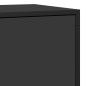 vidaXL Sideboard Schwarz 68x35x76 cm Holzwerkstoff und Metall vidaXL Sideboard Schwarz 68x35x76 cm Holzwerkstoff und Metall