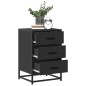 vidaXL Nachttisch Schwarz 40x34,5x60 cm Holzwerkstoff und Metall