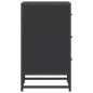 vidaXL Nachttisch Schwarz 40x34,5x60 cm Holzwerkstoff und Metall