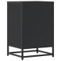 vidaXL Nachttisch Schwarz 40x34,5x60 cm Holzwerkstoff und Metall
