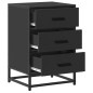 vidaXL Nachttisch Schwarz 40x34,5x60 cm Holzwerkstoff und Metall