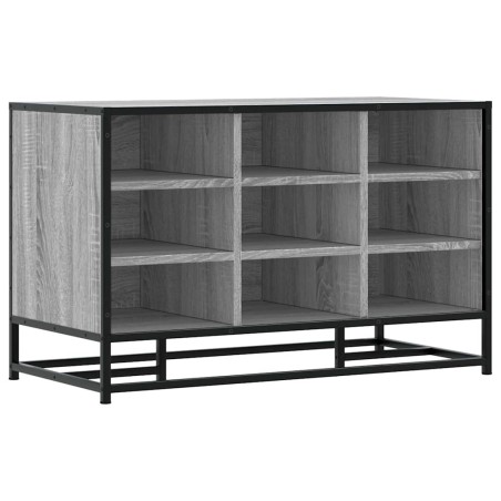 vidaXL Schuhbank Grau Sonoma 84x40x53,5 cm Holzwerkstoff und Metall