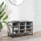 vidaXL Schuhbank Grau Sonoma 84x40x53,5 cm Holzwerkstoff und Metall vidaXL Schuhbank Grau Sonoma 84x40x53,5 cm Holzwerkstoff und Metall
