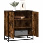 vidaXL Sideboard Räuchereiche 68x35x76 cm Holzwerkstoff und Metall